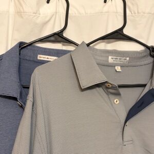 2 golf Peter Millar Men's Polo Shirts - Navy and blue, black and White